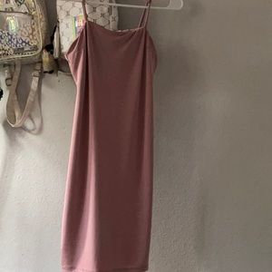 Soft pink tight short dress